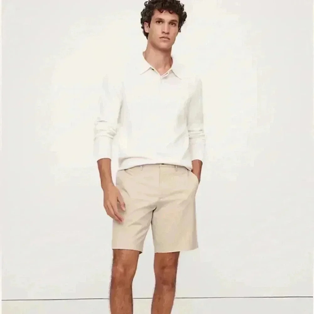 Banana Republic Khaki Flat Front Shorts